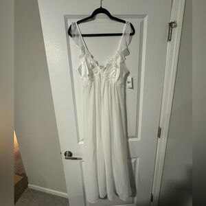 White Lace Chemise with Delicate Detailing